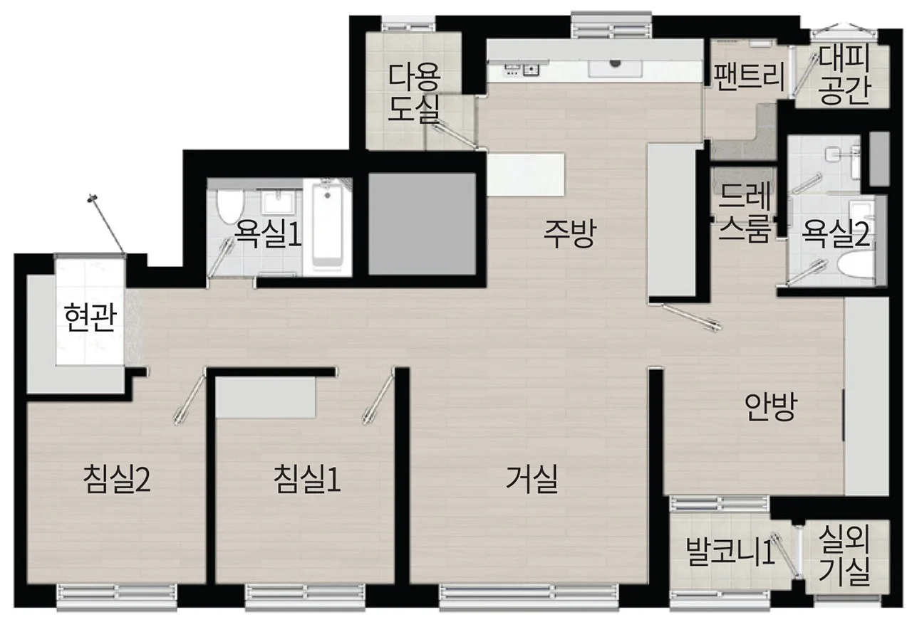 안성 라포르테 공도 59 타입 평면도