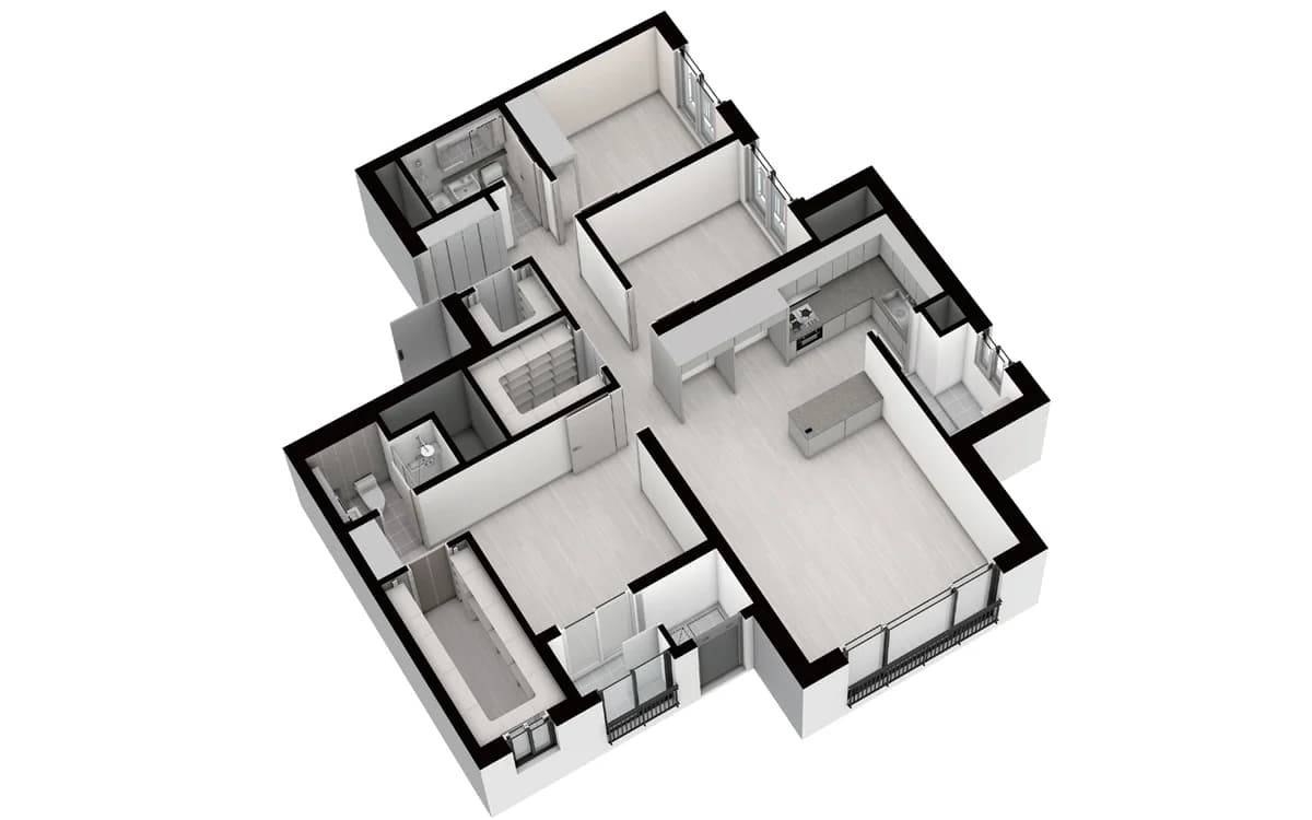 트리븐 창원 84B 입체 평면(3D)