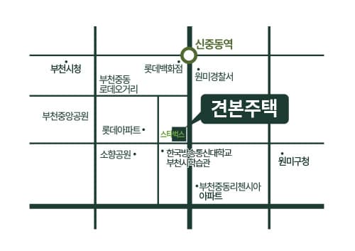 오정 해모로 스마트시티 견본주택 약도 - 부천 신중동역·부천시청·롯데백화점 인근, 중동 1131-5 지하1층
