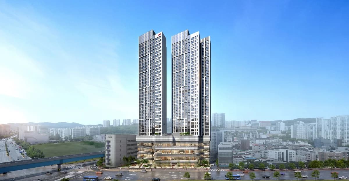 힐스테이트 성남메트로블 2개동 주간 투시도