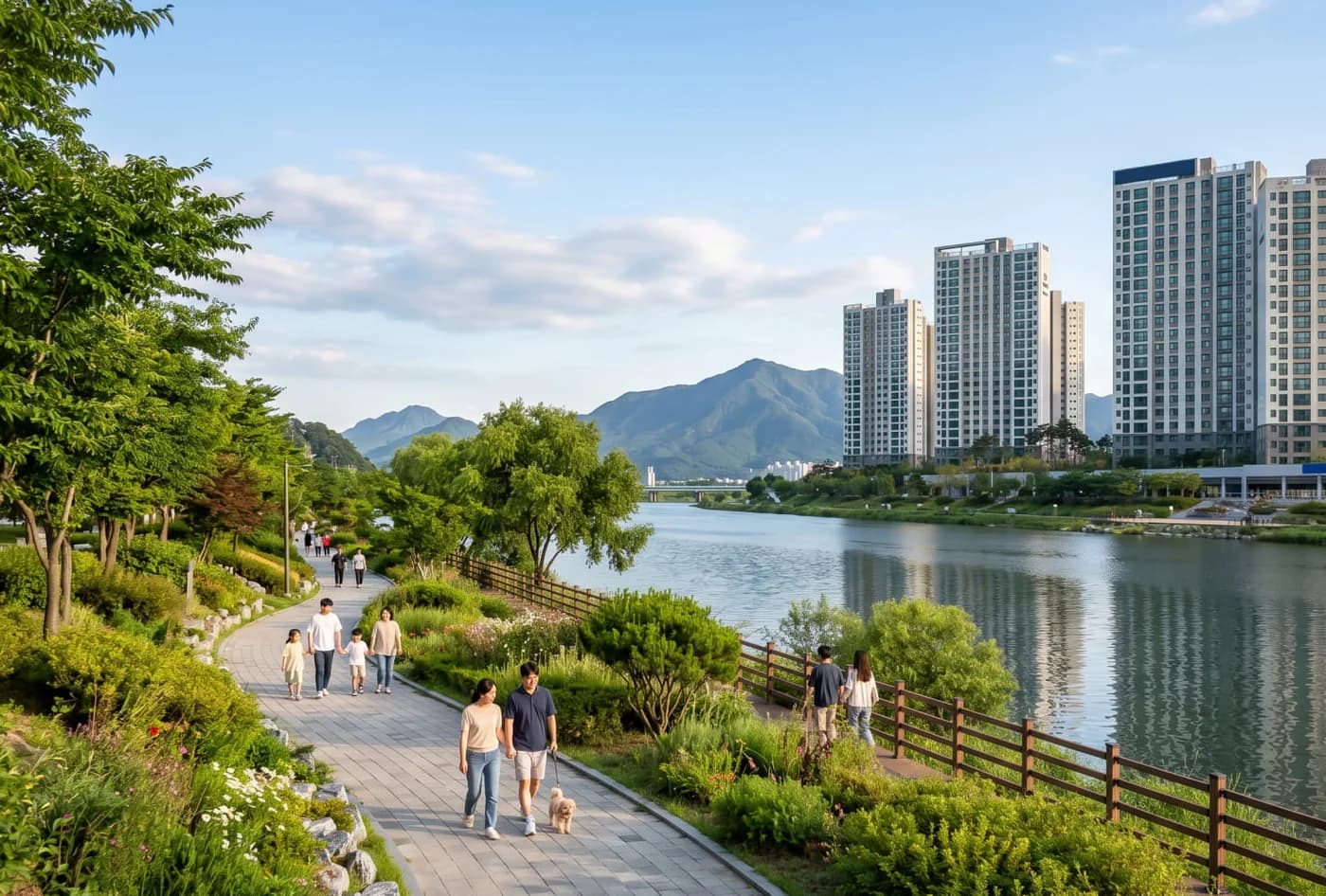 춘천 리버뷰 아이파크 강변 산책로 리버뷰 라이프 이미지