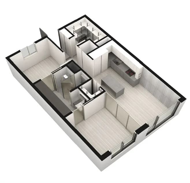 동탄역 헤리움 센트럴 1차 59A 입체 평면(3D)