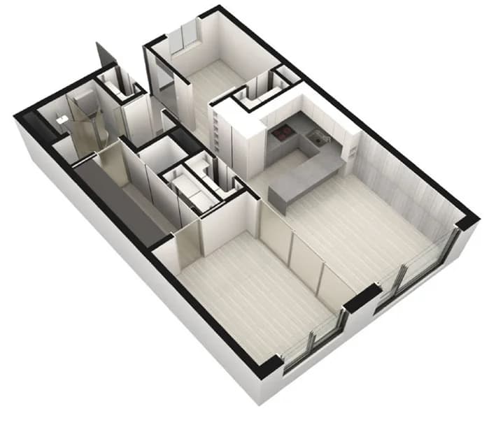 동탄역 헤리움 센트럴 1차 62C 입체 평면(3D)