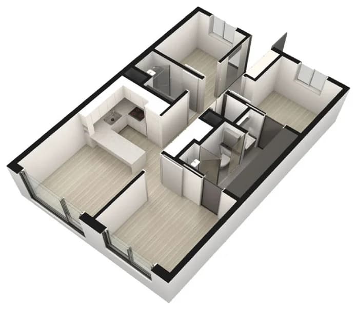 동탄역 헤리움 센트럴 2차 59A 입체 평면(3D)