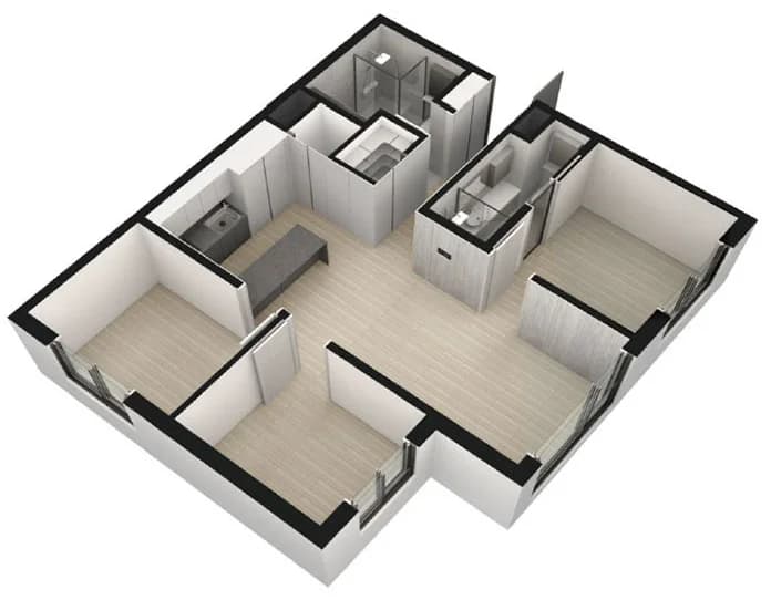동탄역 헤리움 센트럴 3차 72C 입체 평면(3D)