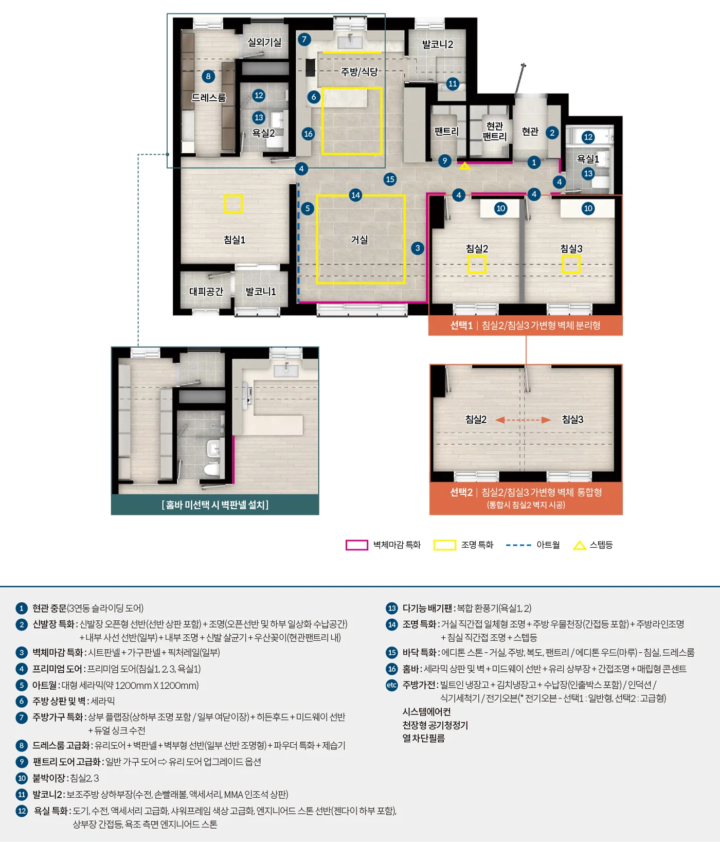 풍무역세권 수자인 그라센트 2차 84 타입 평면도 - 김포 사우동 아파트