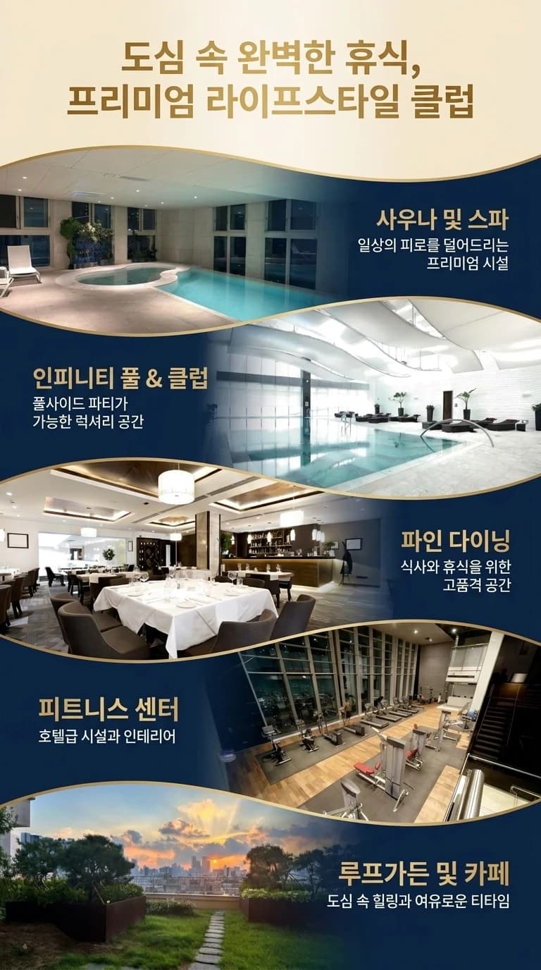 더 라움 펜트하우스 커뮤니티 - 인피니티 풀, 사우나·스파, 파인 다이닝, 피트니스, 루프가든