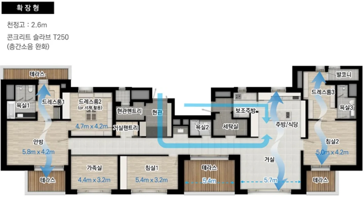 춘천 하우스디 시그니처 98 206 타입 평면도