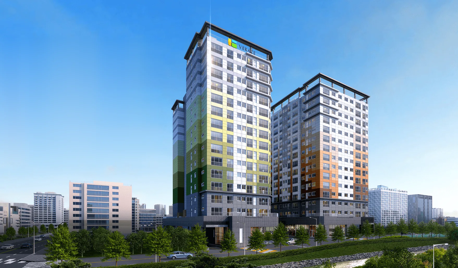 연동 한일베라체 파크뷰 101동·102동 외관 투시도