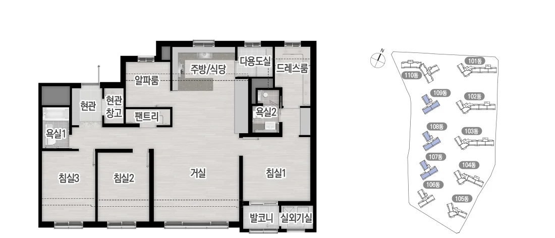 트리븐 서산 98 타입 평면도
