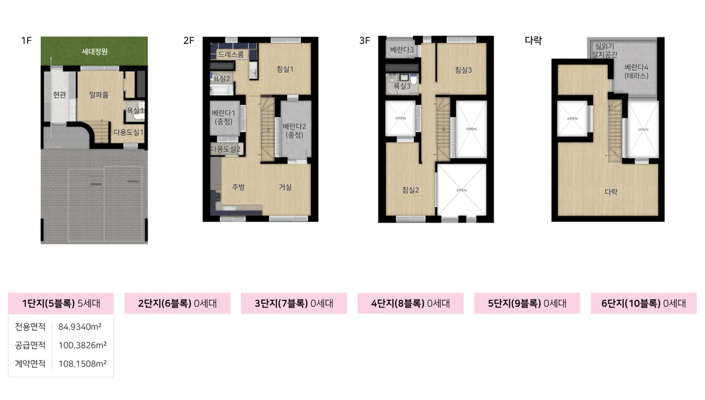 힐스테이트 양주옥정 파티오포레 84I6 타입 평면도
